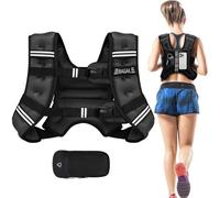Bagail Gilet Lesté Pour la Musculation, Taille Ajustable, Poche Pratique, Gilet Lesté en Sable de Fer, Idéal Pour les Séances de Gymnastique, le Yoga et les Exercices d'Aérobic.