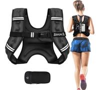 BAGAIL gilet lesté pour musculation, gilet lesté de 5 kg et poche pratique, idéal pour les entraînements, le yoga et les exercices d'aérobic.