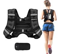 BAGAIL gilet lesté pour musculation, gilet lesté de 8 kg et poche pratique, idéal pour les entraînements, le yoga et les exercices d'aérobic.