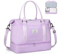 BAGAIL Sac de voyage et de sport pour le week-end et la nuit, poche humide, pour maman au travail et l'accouchement, B-violet, Extra Large, Sac amélioré