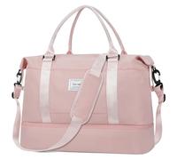BAGAIL Sac de Voyage pour Femme avec Compartiment à Chaussures, Fourre-tout de Week-end avec Poche Humide, d'Hôpital pour le Travail et l'Accouchement, Rose