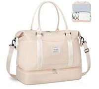 BAGAIL Sac de voyage - Sac de sport pour le week-end et la nuit avec poche humide, sac pour maman pour le travail et l'accouchement, B-beige., Extra Large, Sac de voyage amélioré