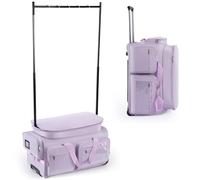 Bagasin Sac de Danse avec Portant, 28" Violet - Sac à roulettes pour Tenues de Danse, de Voyage avec Portant pour Costumes, à vêtements pour compétitions de Danse