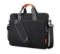 bagasin Sacoche ordinateur portable 17 17,3 pouces, mallette extensible avec bandoulière, sac de transport PC portable, sacoche professionnelle pour ordinateur et notebook