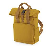 BagBase® BG118S Mini Sac à Dos avec Rabat Enroulable et Double Anses Recyclé - Mustard