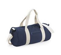 BagBase Sac tonneau BG140 Original toile 20 L Bleu marine / blanc cassé