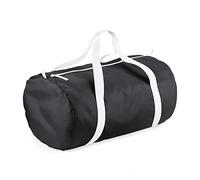 Bag-base - Sac de voyage toile ultra léger pliant - BG150 noir - white - Packaway Barrel Bag Noir