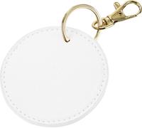 Bagbase - "Boutique" Porte-clésPolyuréthaneaspect cuir rond RW8473 (taille unique) (Blanc doux)