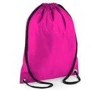 BagBase Budget - Sac de gym résistant à l'eau avec cordon de serrage (11 litres) (Taille unique) (Fuchsia) - UTBC2538 Fuchsia