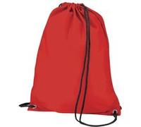 BagBase Budget - Sac de gym résistant à l'eau avec cordon de serrage (11 litres) (Taille unique) (Rouge) - UTBC2538 Rouge