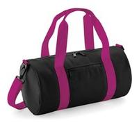 Bagbase - Petit sac polochon (Taille unique) (Noir/Fuchsia) - UTBC3662 Noir/Fuchsia G