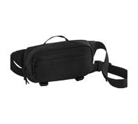 Bagbase Ramble Belt Bag - Sac banane de voyage en polyester recy leu acier avec poches principales et avant zippées, crochet interne pour clés, sangles de compression et sangle de ceinture