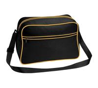 Bagbase - Sac à bandoulière rétro - 18 litres (One Size) (Noir/Or)