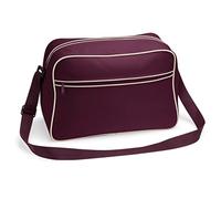 BagBase Sac bandoulière Rétro BG14 mixte Bordeaux/sable