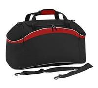 BagBase - Sac de sport (54 litres) (Taille unique) (Noir/Rouge/Blanc) - UTRW2596 Noir/Rouge/Blanc