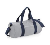 BagBase Sac de voyage Varsity Barrel BG140 20 L Gris clair/bleu marine Taille unique