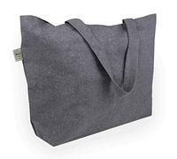 BagCouture - Grand sac de transport - Bente - En coton recyclé - Avec tissu épais - Robuste - Avec 2 longues anses - Idéal comme sac de courses, sac de bain, sac de shopping, FBA, 60 x 40 x 14 cm