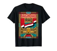 Bagdad Drapeau Irak Palais Abbasside Cour Voyage Art T-Shirt