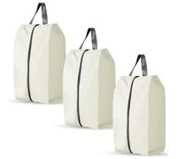 Bagentry Lot de 3 sacs à chaussures pliables pour voyage avec fermeture éclair, sac de rangement imperméable avec poignée, organiseur de chaussures lavables, cubes d'emballage pour salle de sport