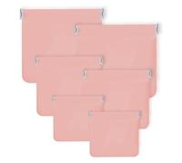 Bagentry Lot de 6 pochettes de rangement en cuir synthétique avec fermeture à bouton-pression, 3 tailles, petite trousse de maquillage, sans fermeture éclair, pochette à cosmétiques portables pour