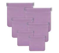 Bagentry Lot de 6 pochettes de rangement en cuir synthétique avec fermeture à bouton-pression, 3 tailles, petite trousse de maquillage, sans fermeture éclair, pochette à cosmétiques portables pour