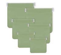 Bagentry Lot de 6 pochettes de rangement en cuir synthétique avec fermeture à bouton-pression, 3 tailles, petite trousse de maquillage, sans fermeture éclair, pochette à cosmétiques portables pour