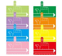 Bagentry Lot de 8 espaceurs de doigts pour écrire avec bandes de lecture guidées, outil d'écriture manuscrite, outil d'espacement des mots, aide à la dyslexie pour la maison, la salle de classe,