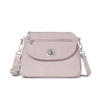 Baggallini Calais Crossbody Bags for Women 10x7 Lightweight Water-Resistant Travel Purse, RFID Protection & Interior Organization, Sac bandoulière Mixte, Blush Shimmer, Taille Unique