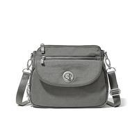 Baggallini Calais Sac à bandoulière pour femme 25,4 x 17,8 cm léger et résistant à l'eau avec protection RFID, Sterling Shimme, Taille unique