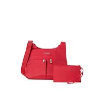 Baggallini Cross Over Crossbody Women 11x8.5 Medium Travel Bag Lightweight Water-Resistant Nylon Organized Handbag Purse, Bandoulière croisée Femme, Vert Pomme