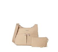 Baggallini Cross Over Crossbody Women 11x8.5 Medium Travel Bag Lightweight Water-Resistant Nylon Organized Handbag Purse, Bandoulière croisée Femme, Plage, Taille Unique