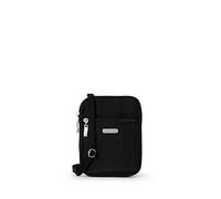 Baggallini Crossbody Bag, Essential Mini Sac Femme-Porte-Cartes RFID intégré-Petit Portefeuille bandoulière Interchangeable, Noir