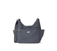 Baggallini Crossbody, Essential bandoulière pour Femme-Porte-Cartes RFID intégré-Sac de Voyage Hobo avec Housse à Bagages, Gris foncé