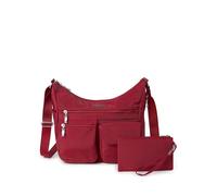 Baggallini Everywhere Bagg Crossbody Women 11x9 Lightweight Nylon Hobo Water-Resistant Travel Bag W/RFID, Sac Mixte, Vert Pomme, Taille Unique