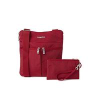 Baggallini Horizon Crossbody Bags for Women 10x10.5 Lightweight Water-Resistant Nylon RFID Purse Handbag W/Wristlet Included, Sac à bandoulière Convertible Mixte, Vert Pomme, Taille Unique