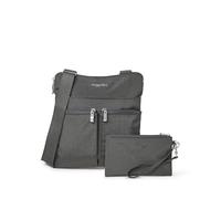 Baggallini Horizon Sac bandoulière, Gris (Charcoal)