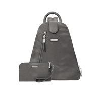 Baggallini Metro Backpack with RFID Wristlet, Sacs à Main Femme, Gris, Taille Unique