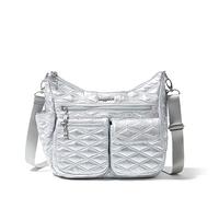 Baggallini Modern Everywhere Crossbody Bag, Sac Femme, Couette métallique argentée, Taille Unique