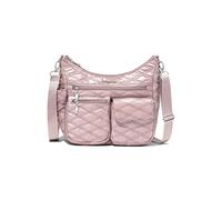 Baggallini Modern Everywhere Crossbody for Women 11x9x4.5 RFID Hobo Bag, Sac Femme, Couvre-lit Rose métallisé, Taille Unique