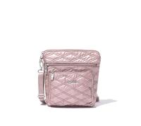 Baggallini Modern Pocket Crossbody Bag for Women, 8.5"x8.5" Handbag Purse with RFID, Lightweight Water-Resistant, Sac à bandoulière Femme, Couvre-lit métallique Rose, Taille Unique