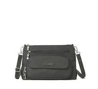 Baggallini Original Everyday 11x 7.5 Crossbody Bags for Women RFID Protected Lightweight Nylon Zippered Travel Purse, Sac à bandoulière Femme, Charbon, Taille Unique