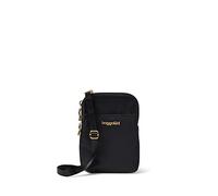 Baggallini Rfid-5x7.25" Lightweight Small Phone Wallet Bag-Nylon Travel Purse, Take Two RFID Bryant Crossbody Femme, Noir avec ferrures dorées, Taille Unique