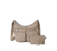 Baggallini Sac à bandoulière Everywhere pour femme, 27,9 x 23,9 cm, en nylon léger, résistant à l'eau, avec protection RFID, taille unique, plage, Taille unique