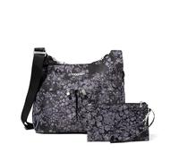 Baggallini Sac à bandoulière pour femme, taille unique, Hortensia noir, Taille unique
