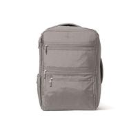 Baggallini Sac à dos de voyage convertible moderne, brillant en argent sterling.
