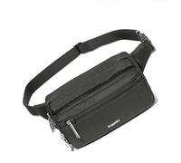 Baggallini Securtex Anti-Theft Belt Bag 8.8"x5.5" Crossbody Fanny Pack for Women RFID Wallet Locking Zipper Travel Purse, Sac Femmes, Anthracite, Taille Unique