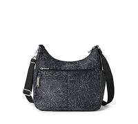 Baggallini Sac à bandoulière antivol Free Time, Femme, Imprimé Fleurs de Minuit, Taille Unique