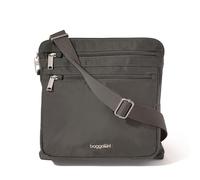 Baggallini Securtex Anti-Theft Large Crossbody, Antivol Femmes, Gris foncé, Taille Unique