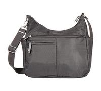 Baggallini Securtex Sac à bandoulière antivol, style décontracté, charbon, Taille unique