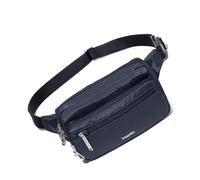 Baggallini Securtex Sac Banane antivol pour Femme avec Fermeture éclair RFID, Bleu Marine, Taille Unique
